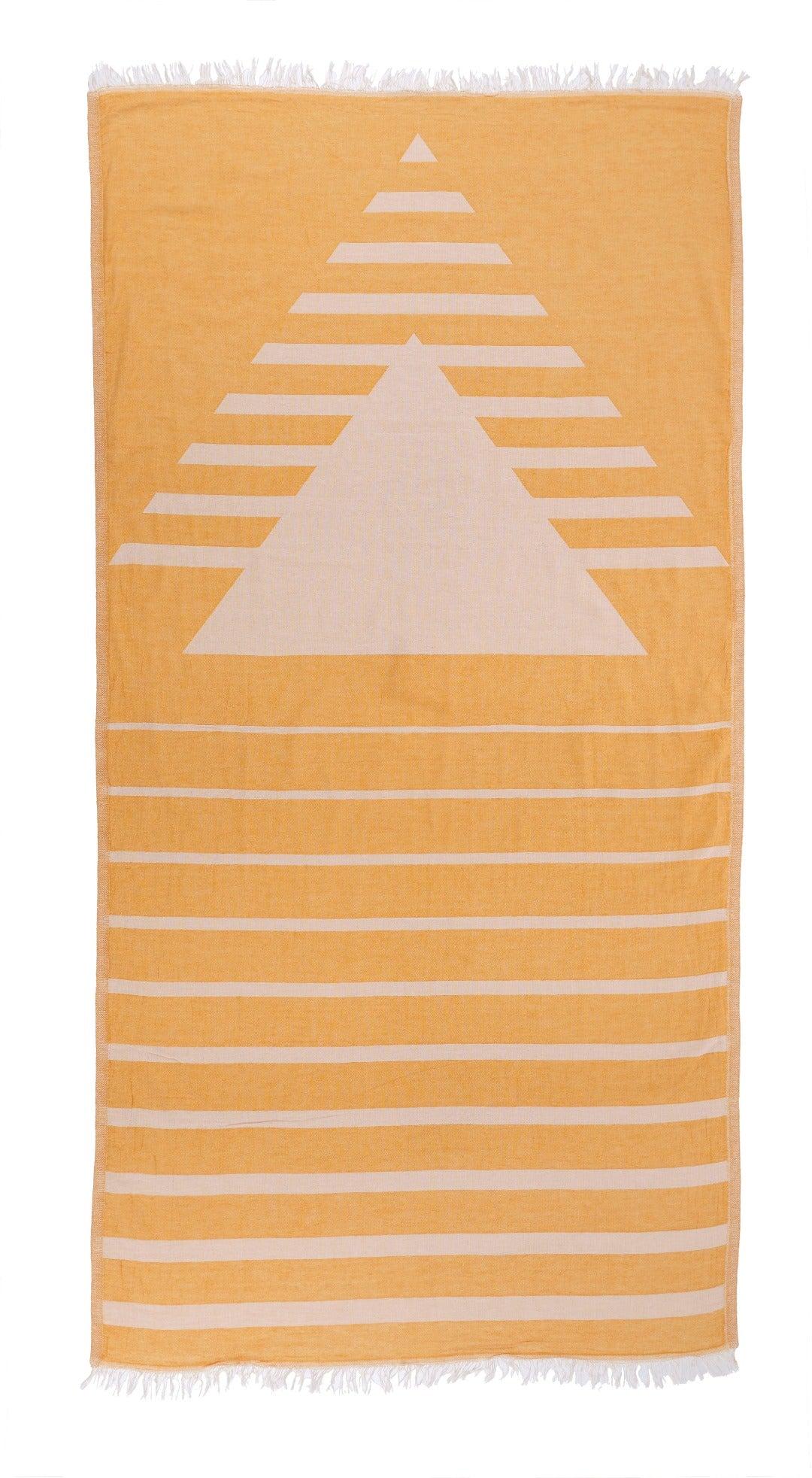 Antiochia Home Sail Flat Weave Beach Towel, Yellow, 40-in x 70-in