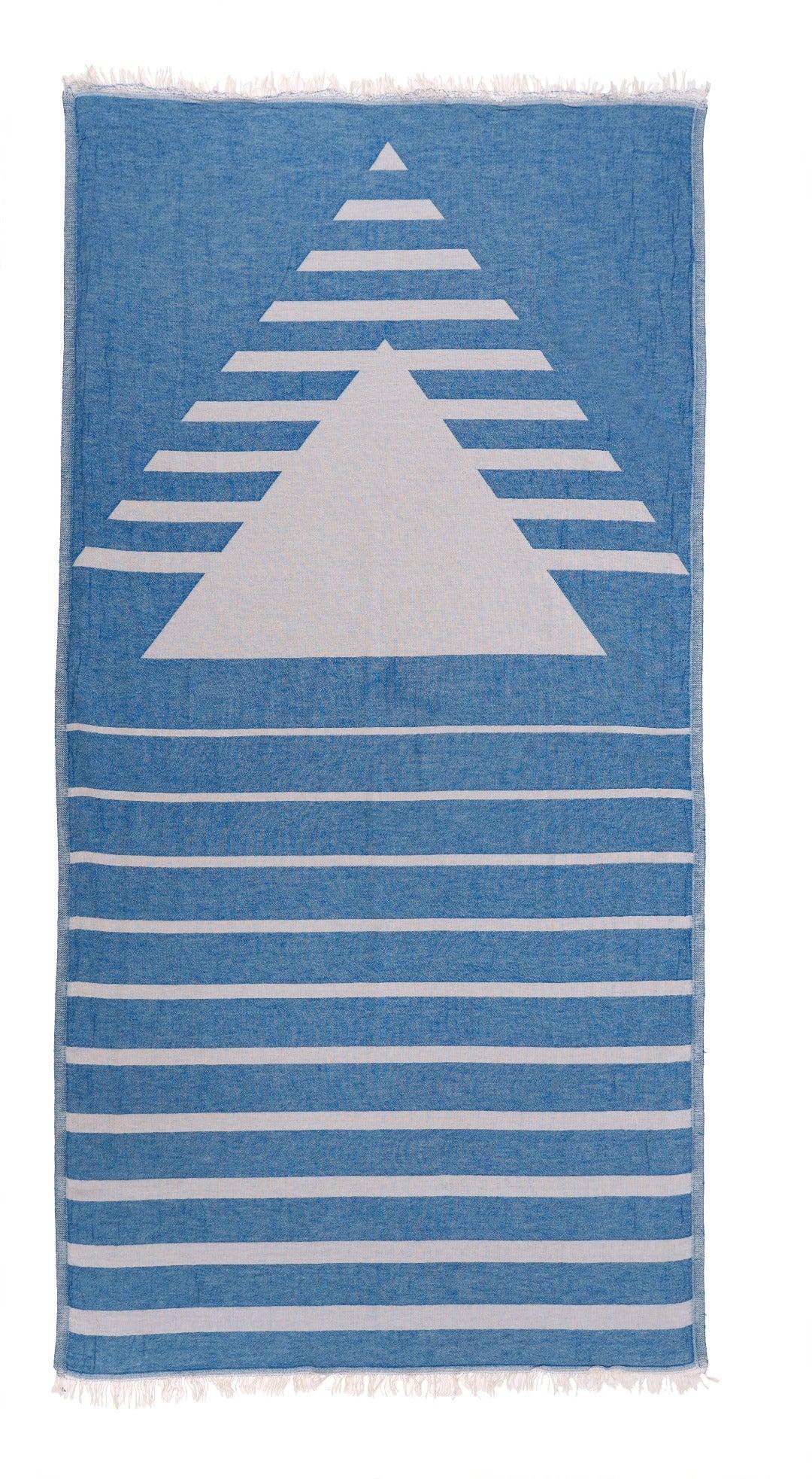 Antiochia Home Sail Flat Weave Beach Towel, Royal Blue, 40-in x 70-in