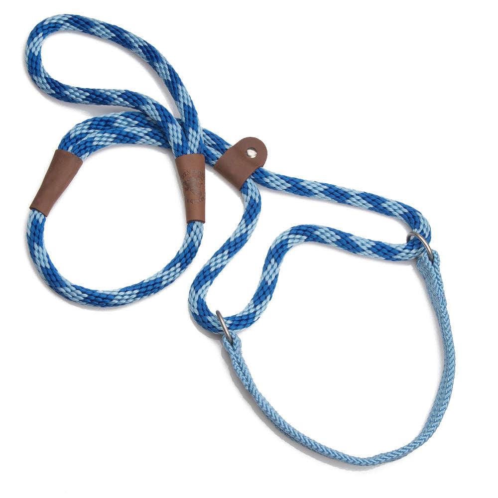 Mendota Pet Large Martingale Slip Walker Dog Collar & Leash, Diamond Sapphire, 1/2-ft x 6-ft