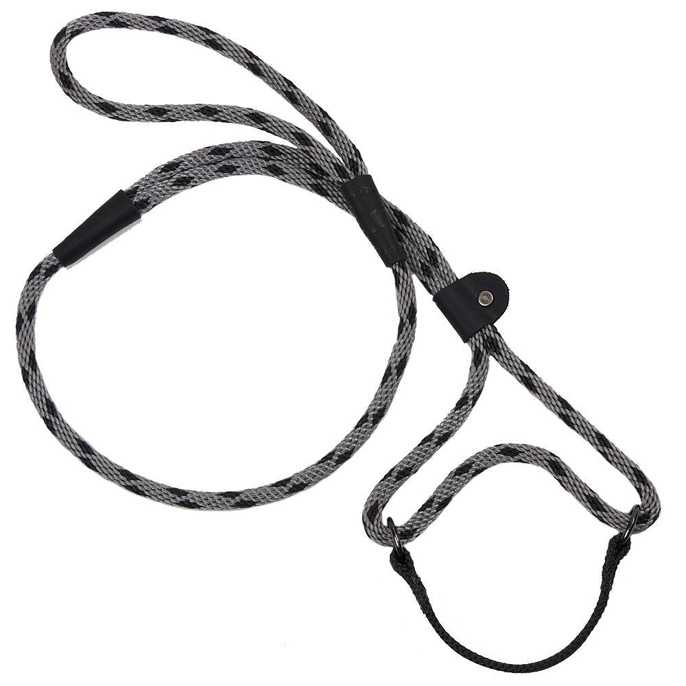 Mendota Pet Small Martingale Slip Walker Dog Collar & Leash, Black Ice Silver, 3/8-ft x 6-ft