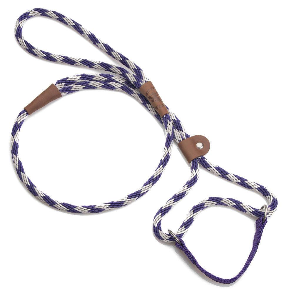 Mendota Pet Small Martingale Slip Walker Dog Collar & Leash, Diamond Amethyst, 3/8-ft x 6-ft