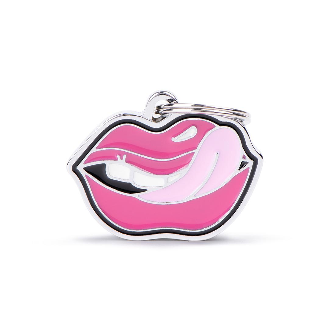 MyFamily Charms Lips Pet ID Tag, Medium