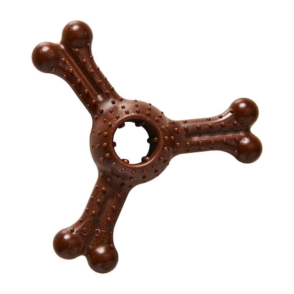 Ethical Pet Spot Bam-bones Plus Triple Chew Bison Dog Toy, 7-in