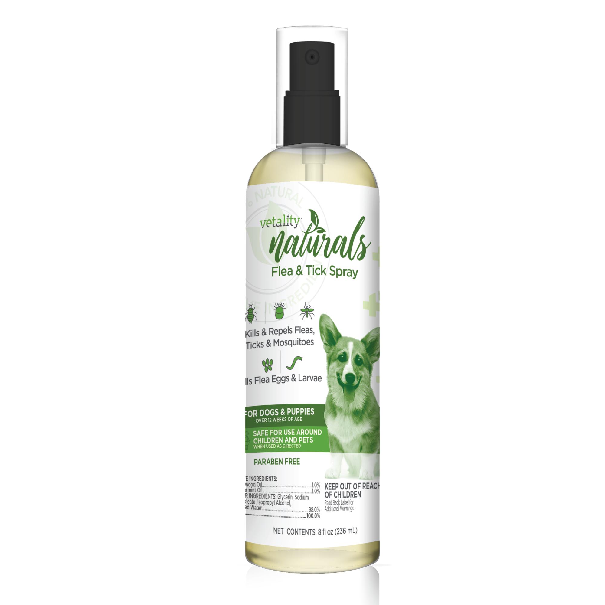 Vetality Naturals Flea & Tick Spray for Dogs, 8-oz
