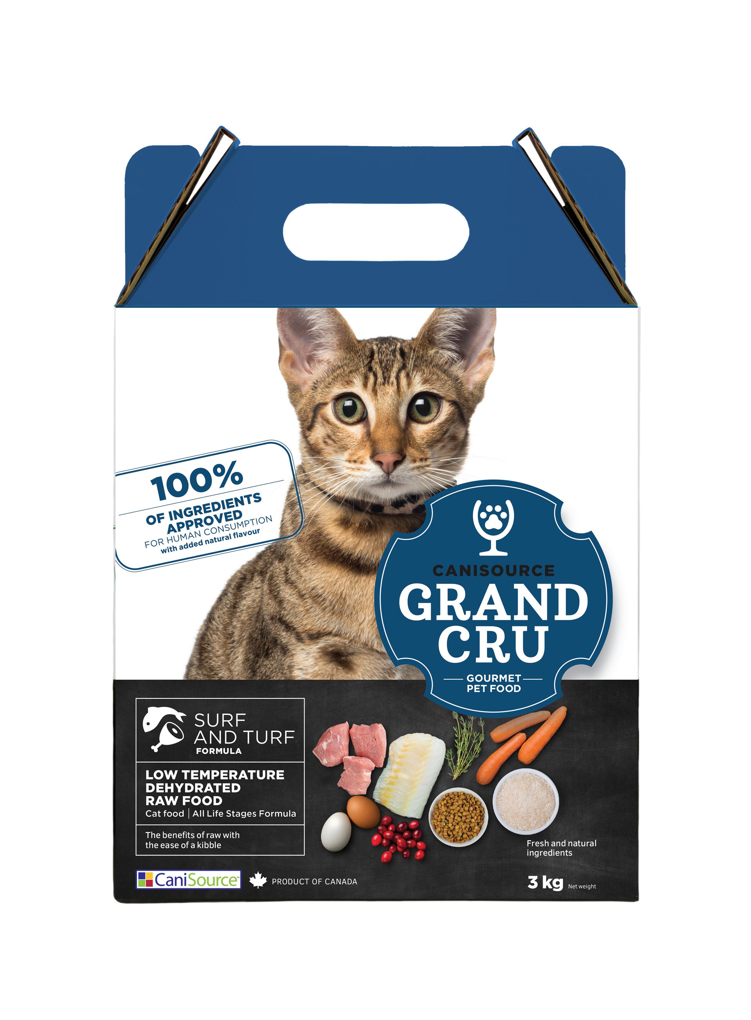 CaniSource Grand Cru Surf & Turf Dehydrated Cat Food, 3-kg
