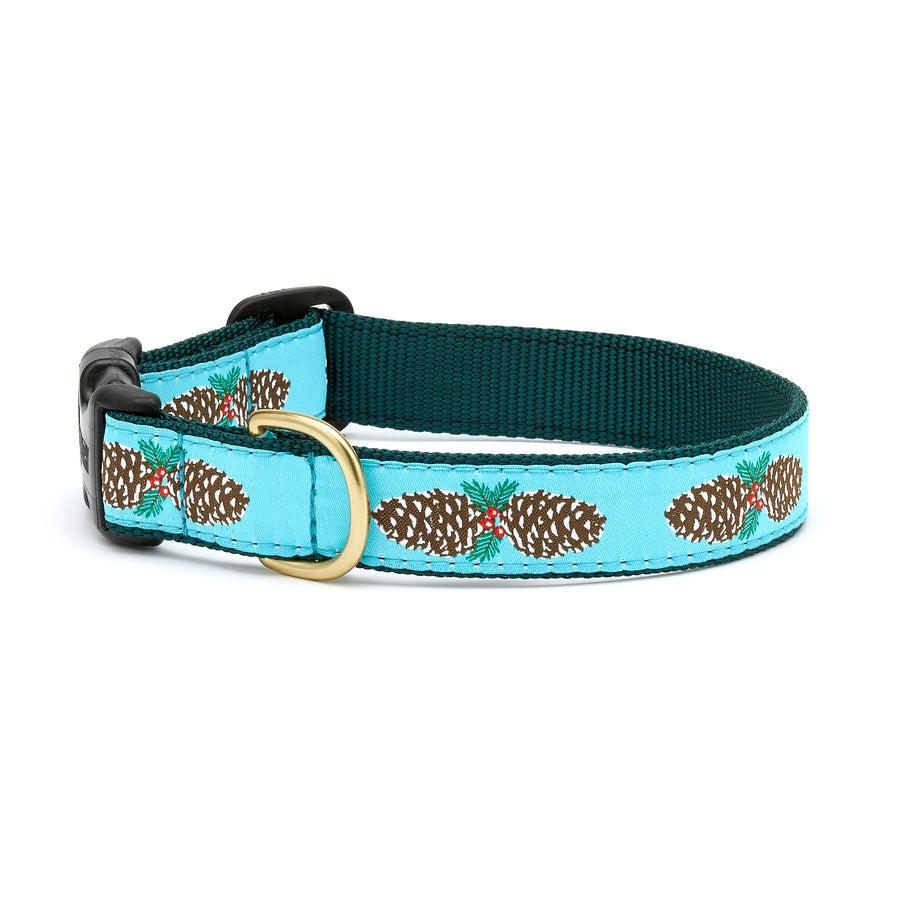 Up Country Dog Collar, Pinecones, 1-in x 21-27-in