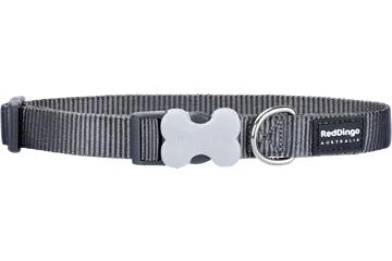 Red Dingo Classic Dog Collar, Cool Grey, Small
