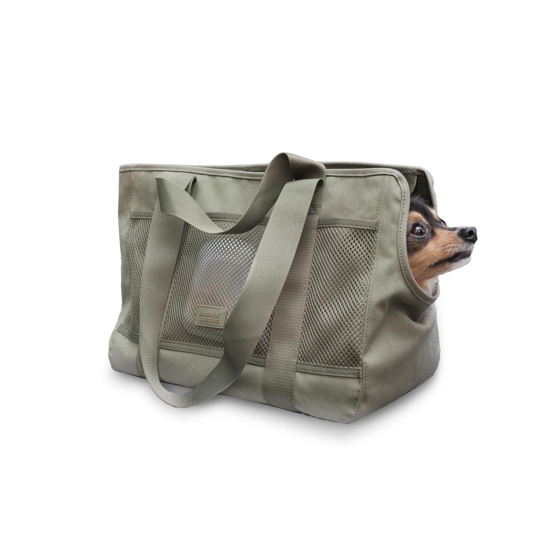 Lambwolf Collective Subway CarryCot Pet Carrier, Fern