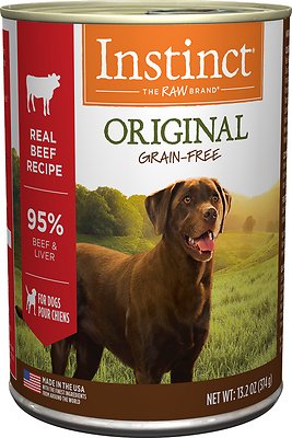 Instinct by Nature's Variety Original Grain-Free Real Beef Recipe Natural Wet Canned Dog Food, 13.2-oz, 6-pack (**)