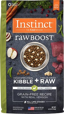 Instinct Raw Boost Grain-Free Recipe with Real Venison Dry Dog Food, 4-lb (**)