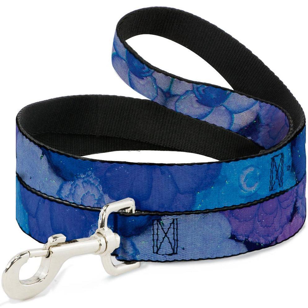 Buckle-Down Dog Leash, Vivid Floral Collage3 Blues/Purples, 1-in x 6-ft