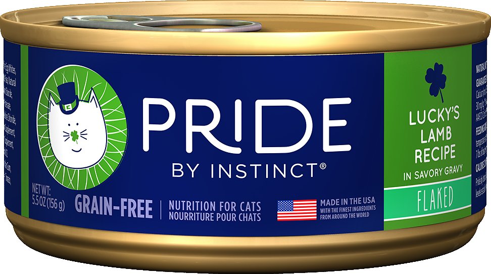 Nature's Variety Pride by Instinct Grain-Free Flaked Lucky's Lamb Recipe Wet Canned Cat Food, 5.5-oz (**)
