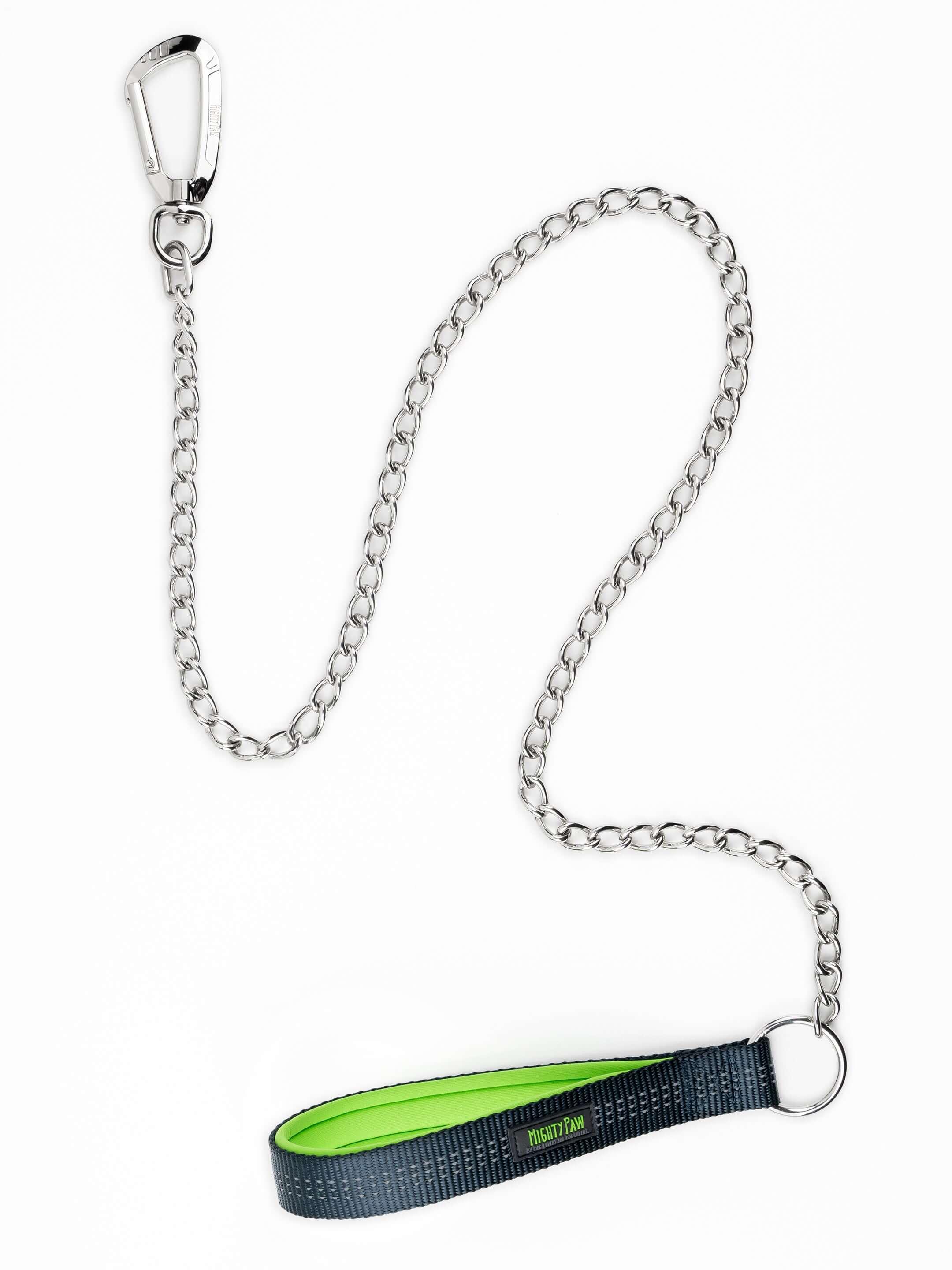 Mighty Paw Chain Dog Leash, Green