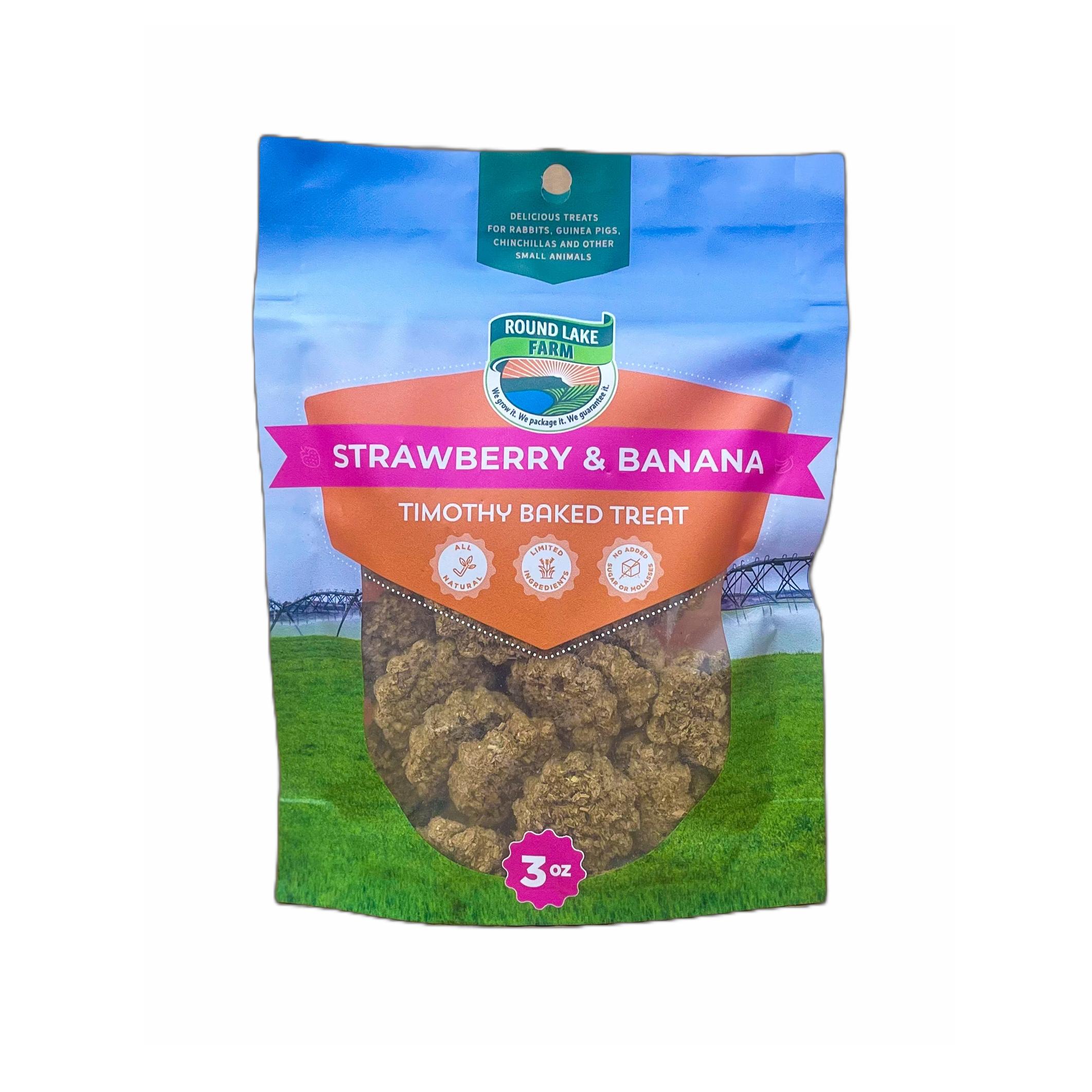 Round Lake Farm Strawberry & Banana Timothy Baked Small Animal Treats