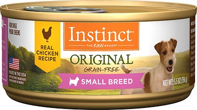 Instinct by Nature's Variety Original Small Breed Grain-Free Real Chicken Recipe Natural Wet Canned Dog Food, 5.5-oz, 12-pack (**)