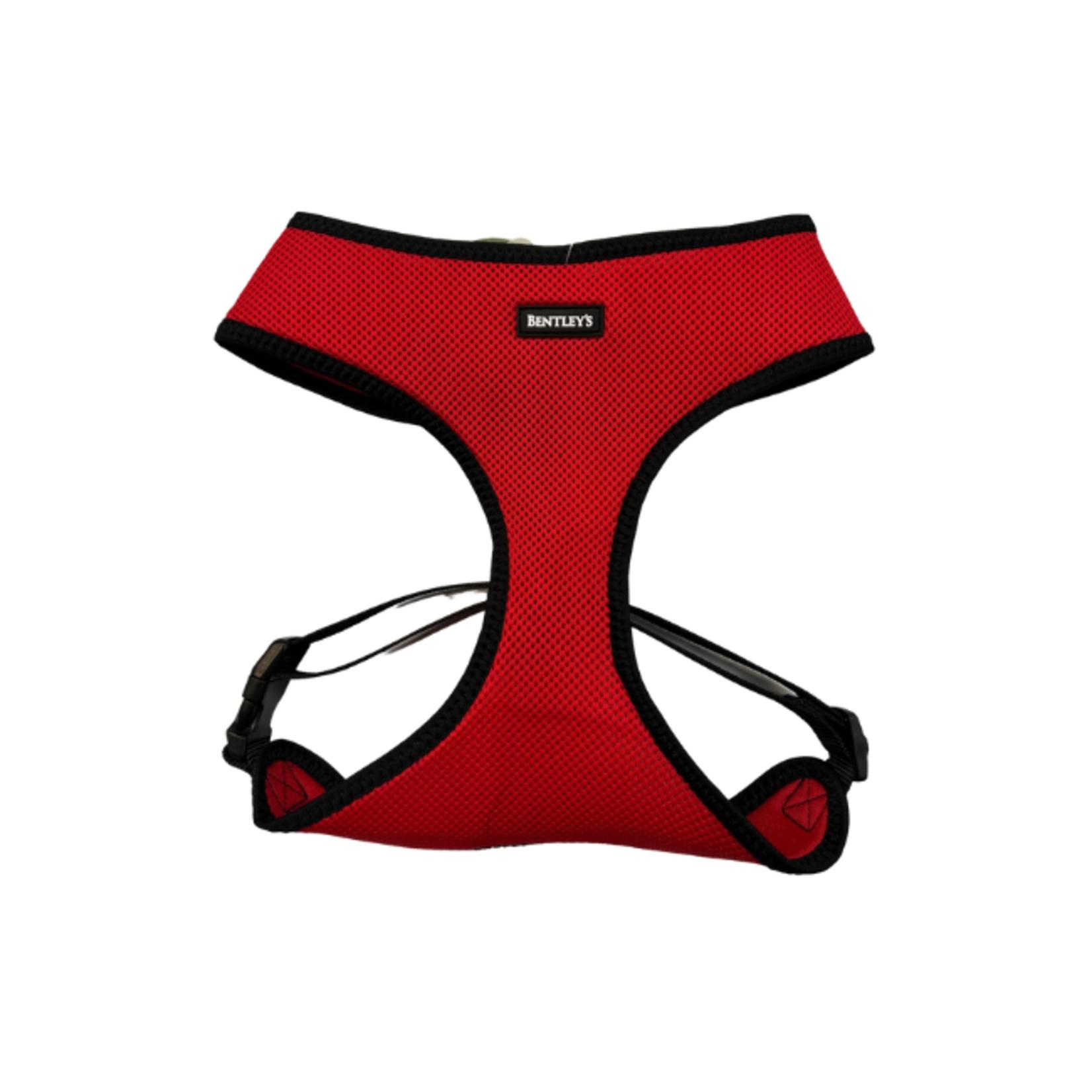Bentley's Pet Stuff Soft Mesh Dog Harness, Red, X-Small