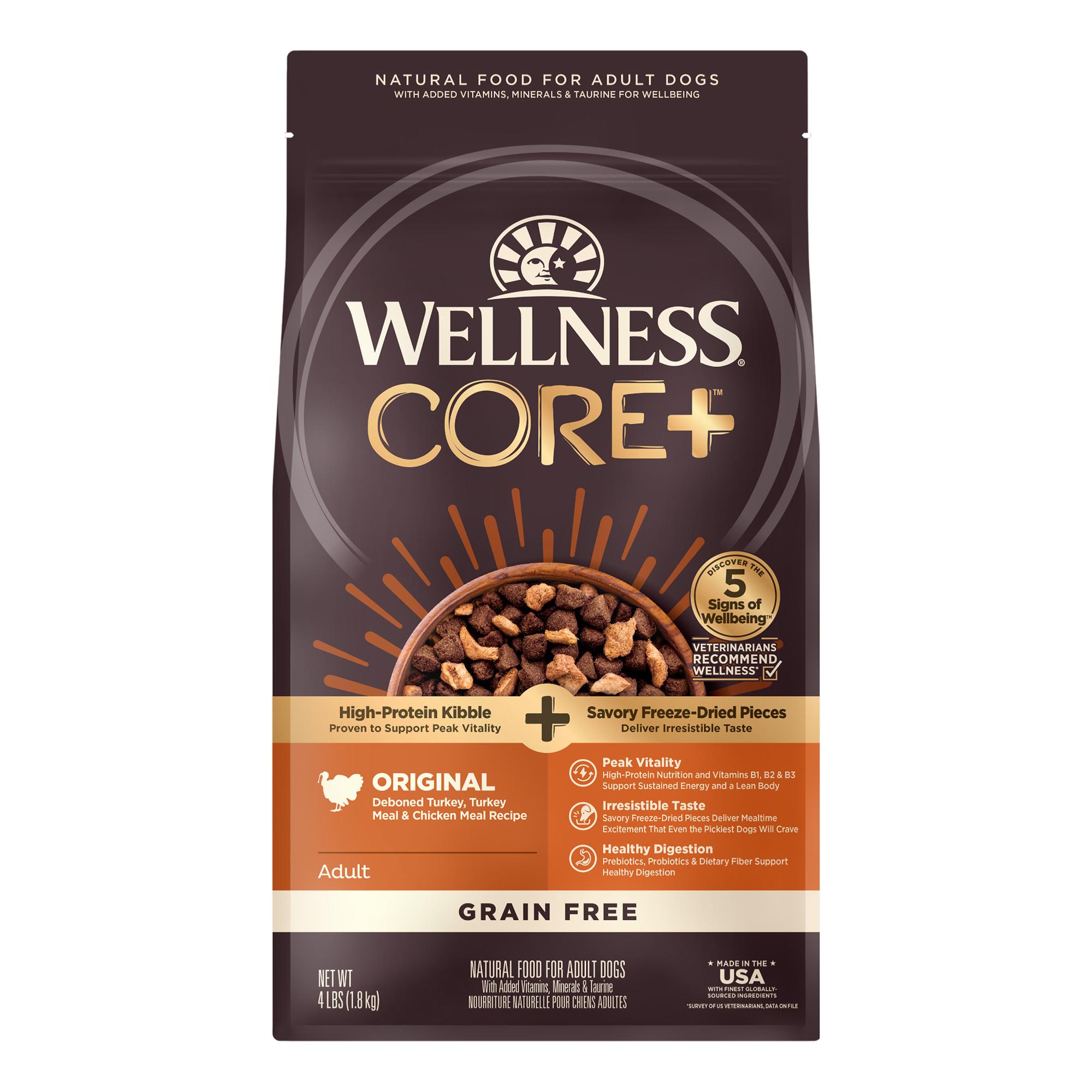 Wellness CORE+ Original Turkey & Chicken Grain-Free Freeze-Dried Pieces Dry Dog Food