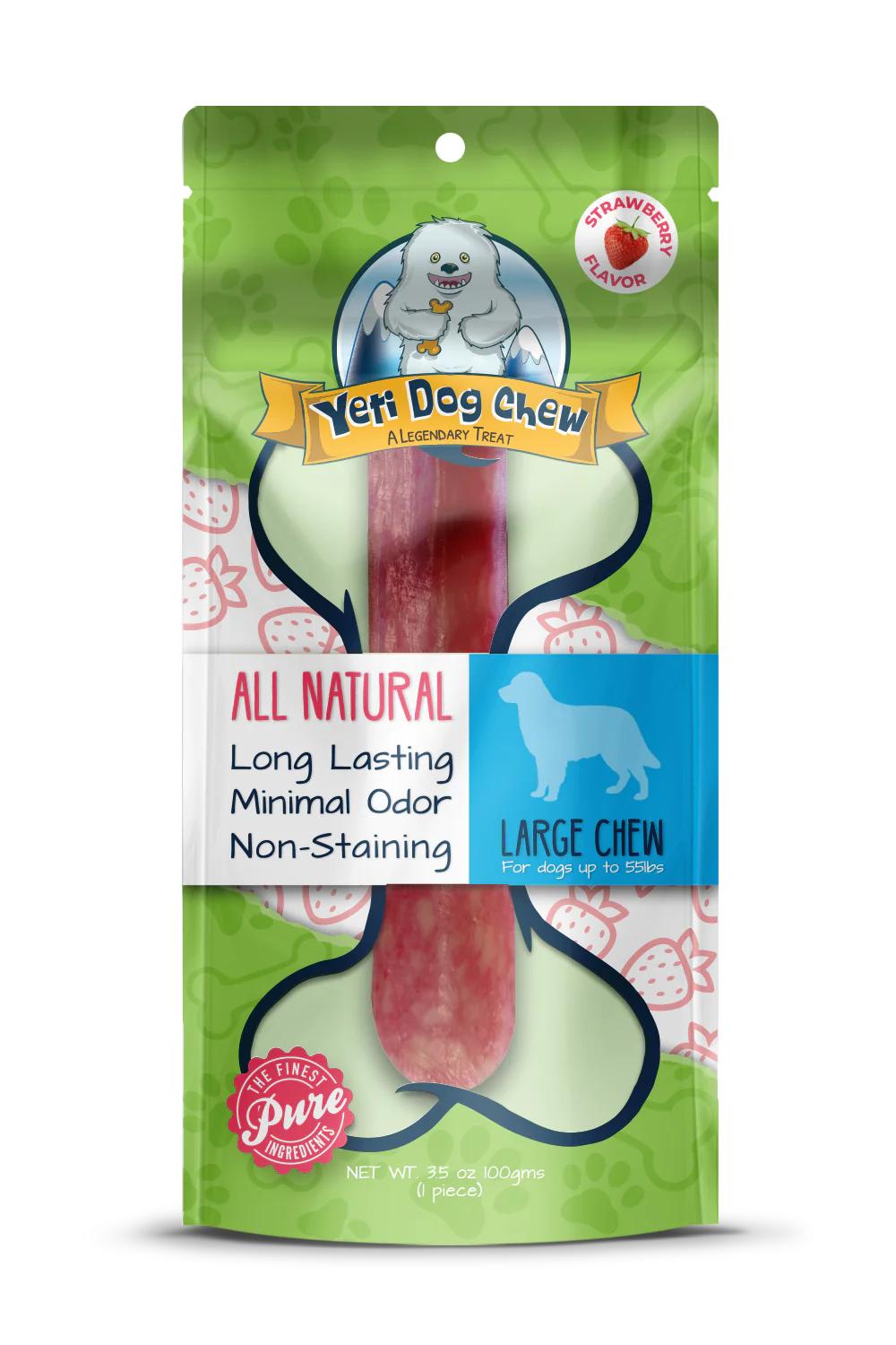 Yeti Strawberry Yak Cheese Chew Dog Treats, Large, 1-count