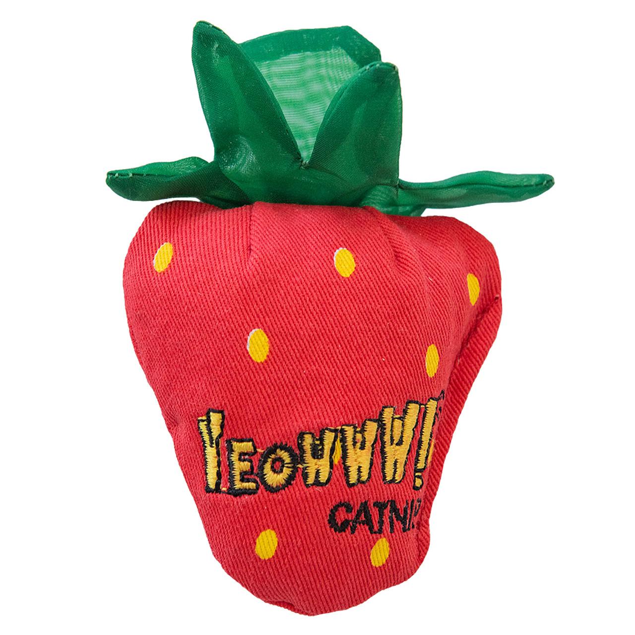Yeowww! Strawberries Catnip Cat Toy, Plain