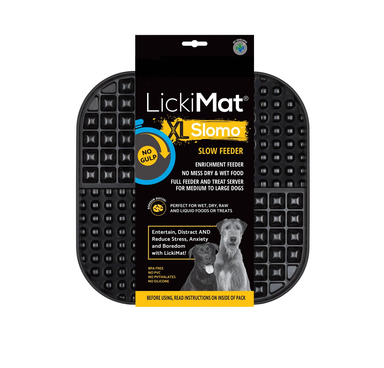 LickiMat Slomo XL Dog Slow Feeder Mat, Black