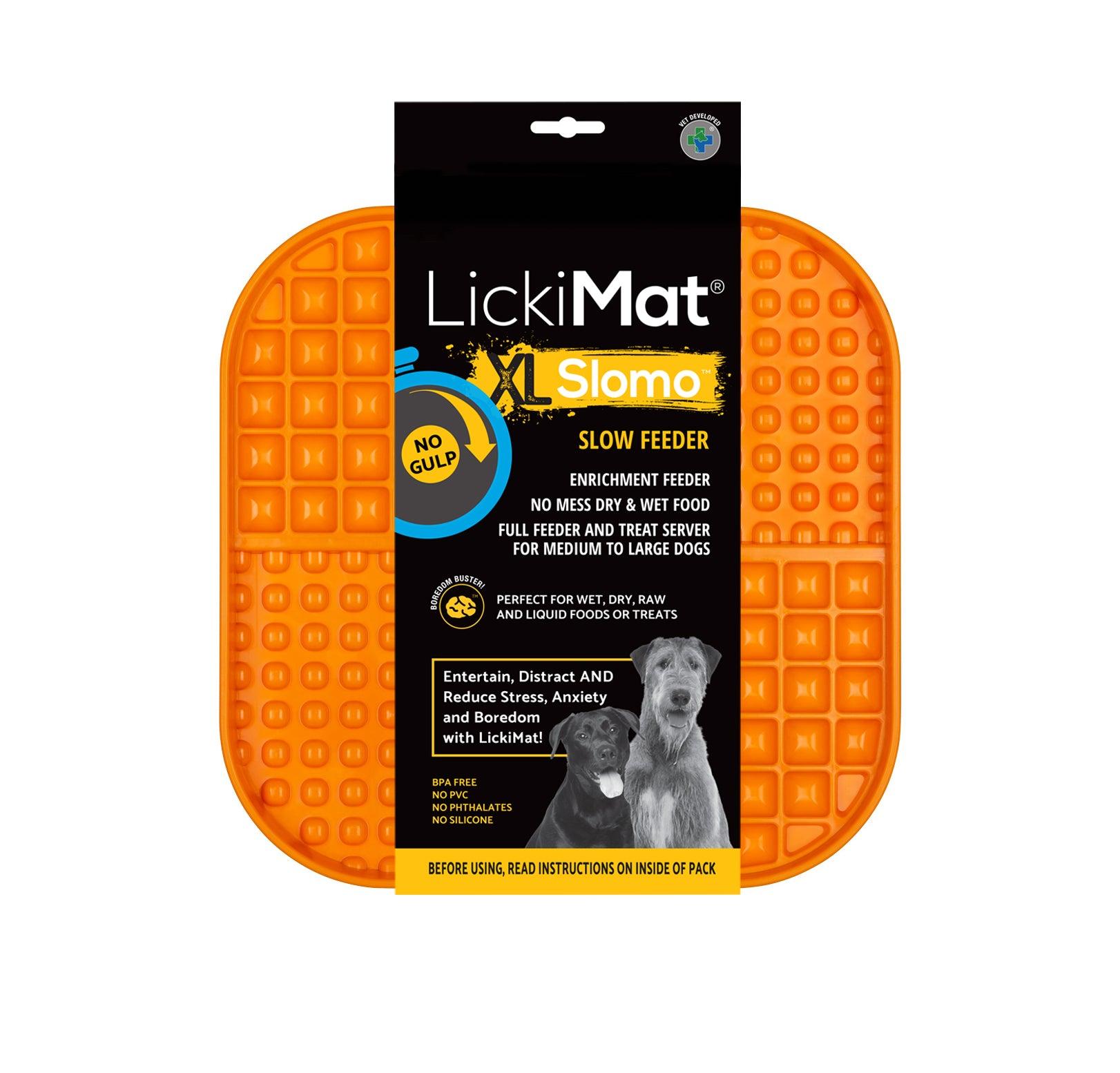 LickiMat Slomo XL Dog Slow Feeder Mat, Orange