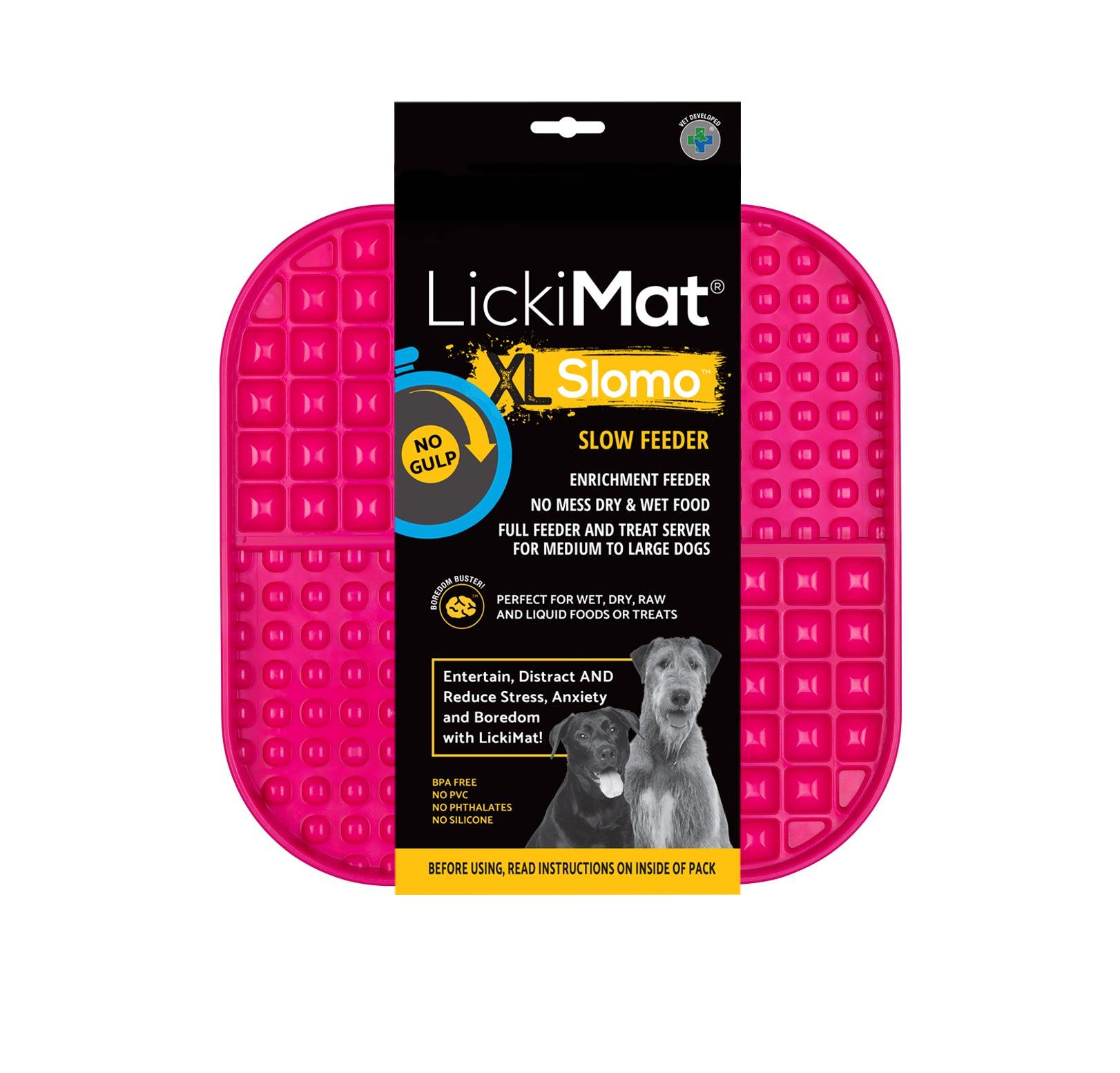 LickiMat Slomo XL Dog Slow Feeder Mat, Red
