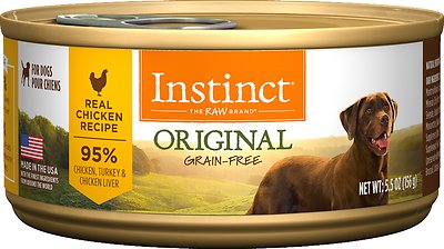 Instinct by Nature's Variety Original Grain-Free Real Chicken Recipe Natural Wet Canned Dog Food, 5.5-oz, 12-pack (**)