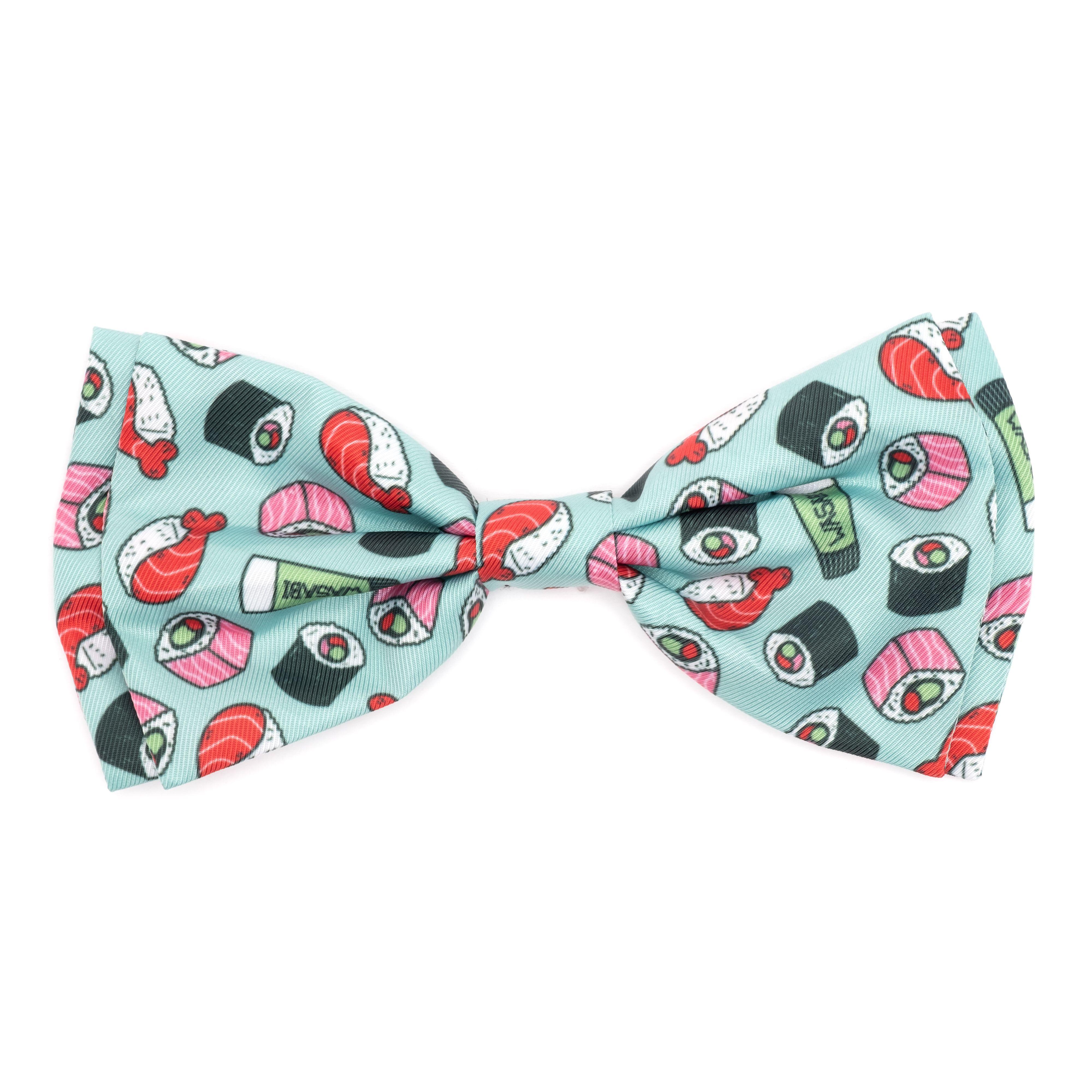 The Worthy Dog Sushi Pet Bow Tie, Mint Green, Large