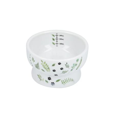 Necoichi Raised Cat Water Bowl, Go Green