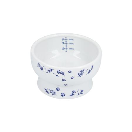 Necoichi Raised Cat Water Bowl, Nordic Blue