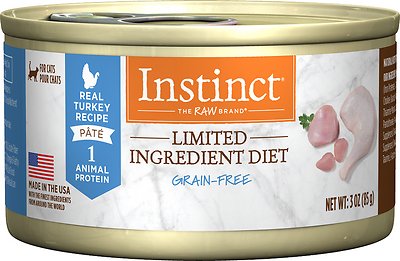 Instinct by Nature's Variety Limited Ingredient Diet Grain-Free Real Turkey Recipe Natural Wet Canned Cat Food, 3-oz, 24-pack (**)