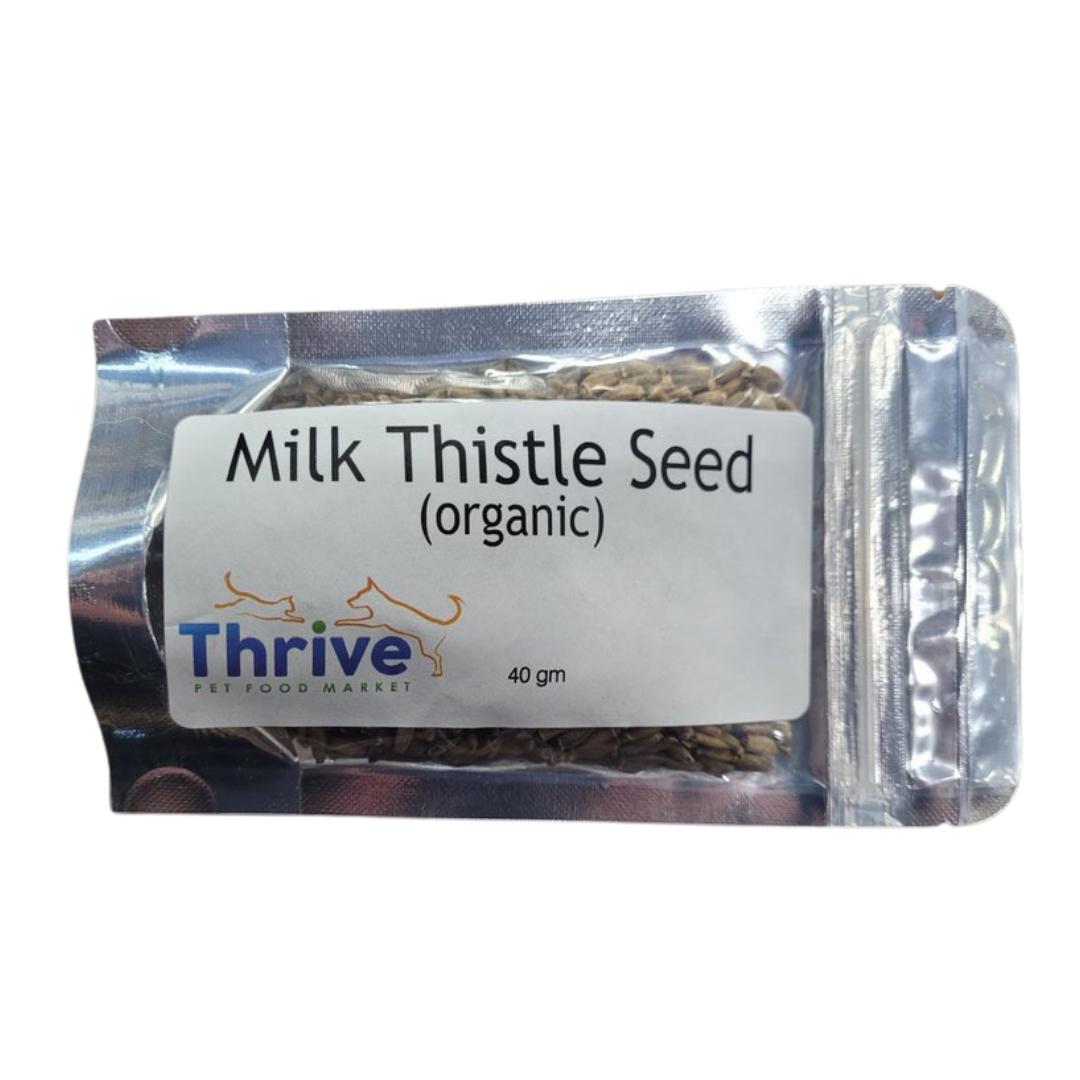Thrive Pet Food Market Milk Thistle Seed Whole Organic Pet Supplement, 40-gram