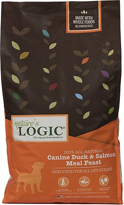 Nature's Logic Canine Duck & Salmon Meal Feast Dry Dog Food, 15.4-lb