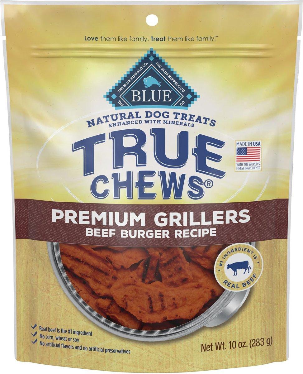 Blue Buffalo True Chews Premium Grillers Beef Burger Dog Treats