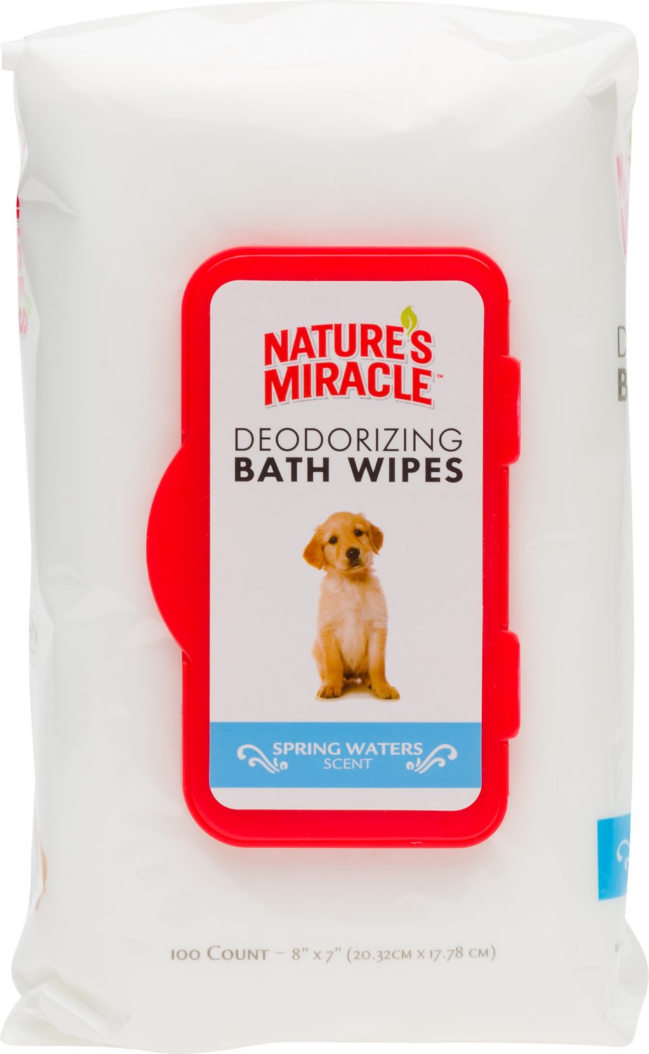 Nature's Miracle Dog Spring Waters Deodorizing Dog Bath Wipes