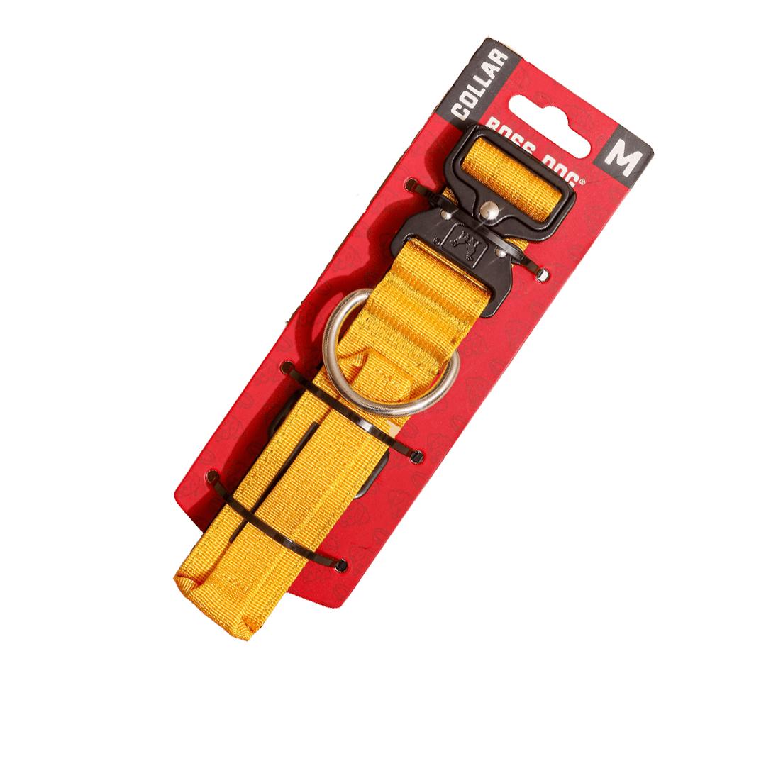 Boss Dog Tactical Dog Collar, Yellow, 1.5-in x 15-18-in