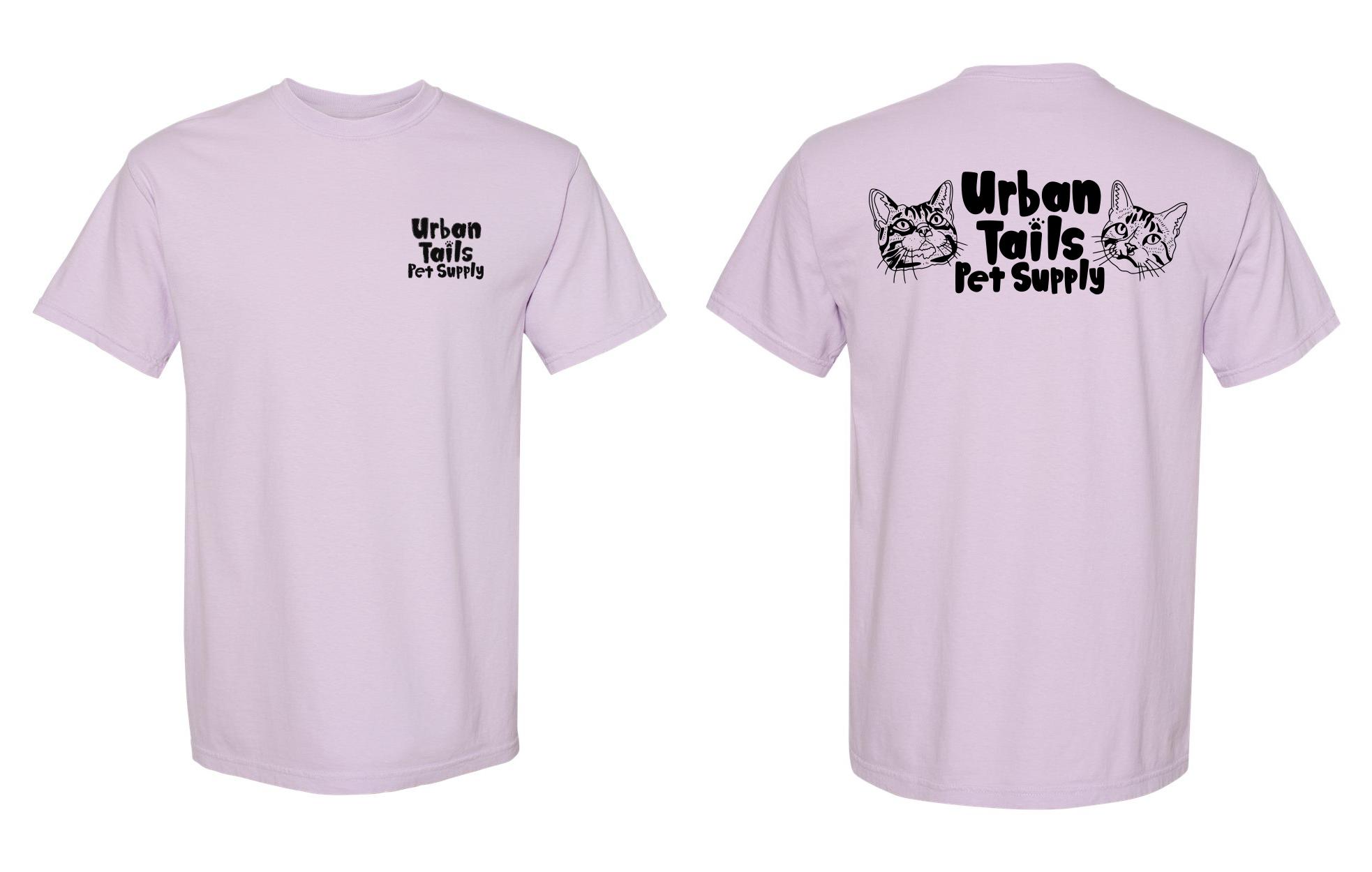 Urban Tails Shop Cat Tee, Orchid, Small