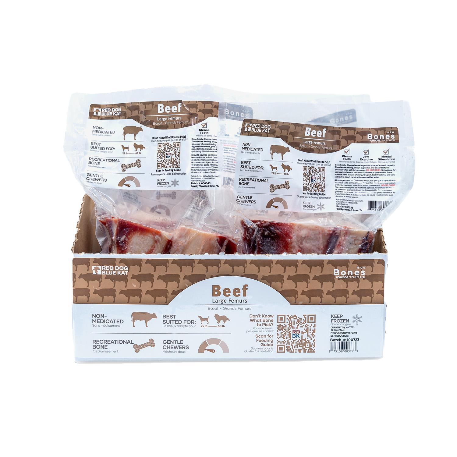 Red Dog Blue Kat Beef Femurs Dog Treats, Large