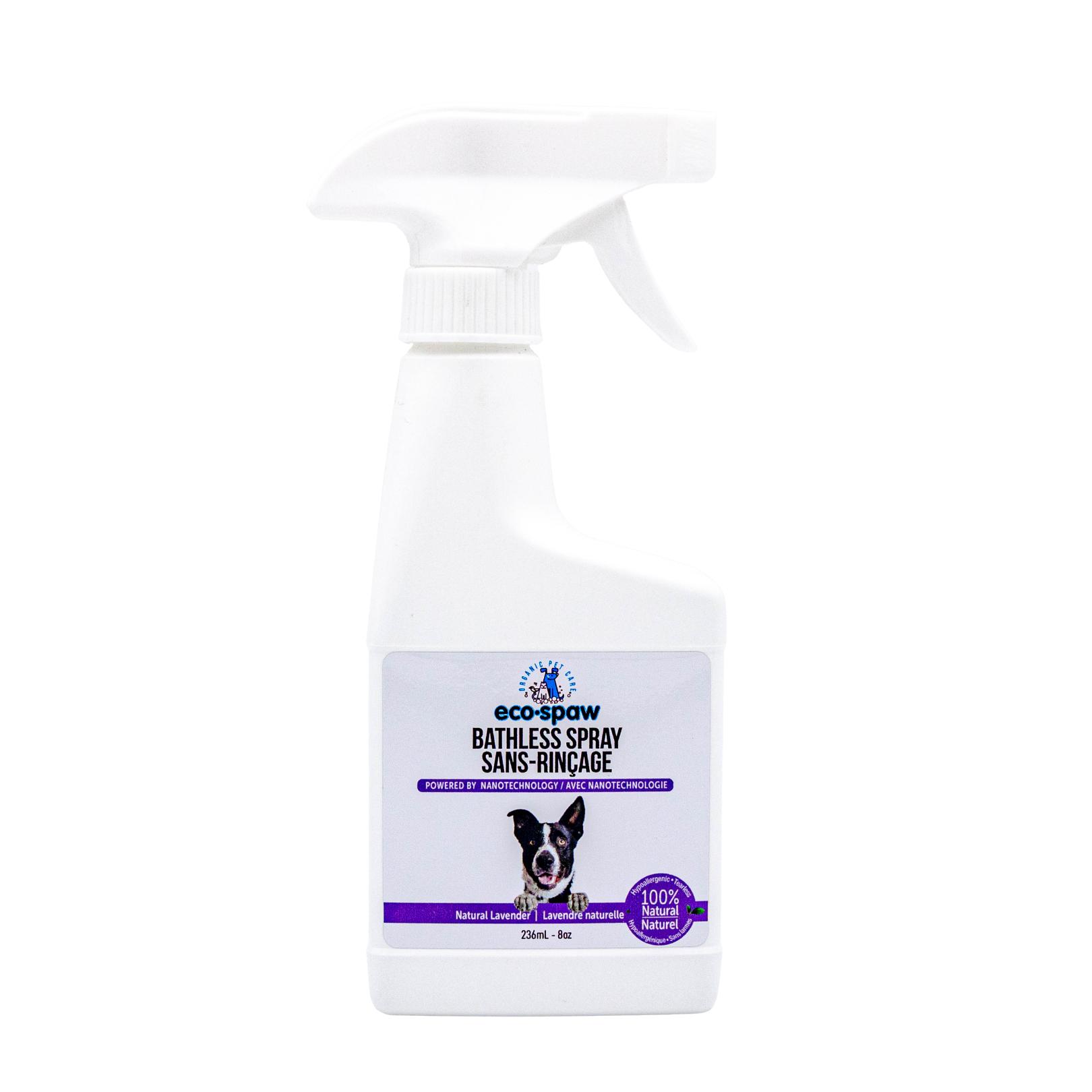EcoSpaw Natural Lavender Scent Bathless Spray for Pets, 8-oz