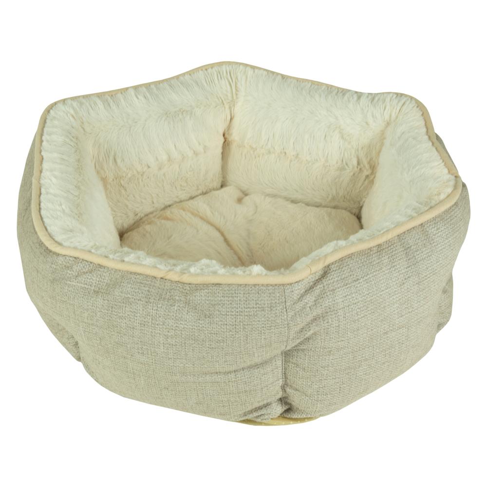 Arlee Jake Hexagon Pet Bed, Tan, Medium