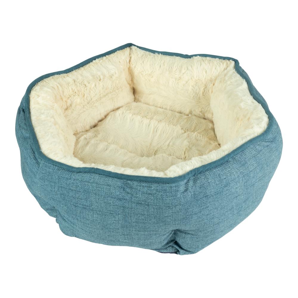 Arlee Jake Hexagon Pet Bed, Blue, Medium