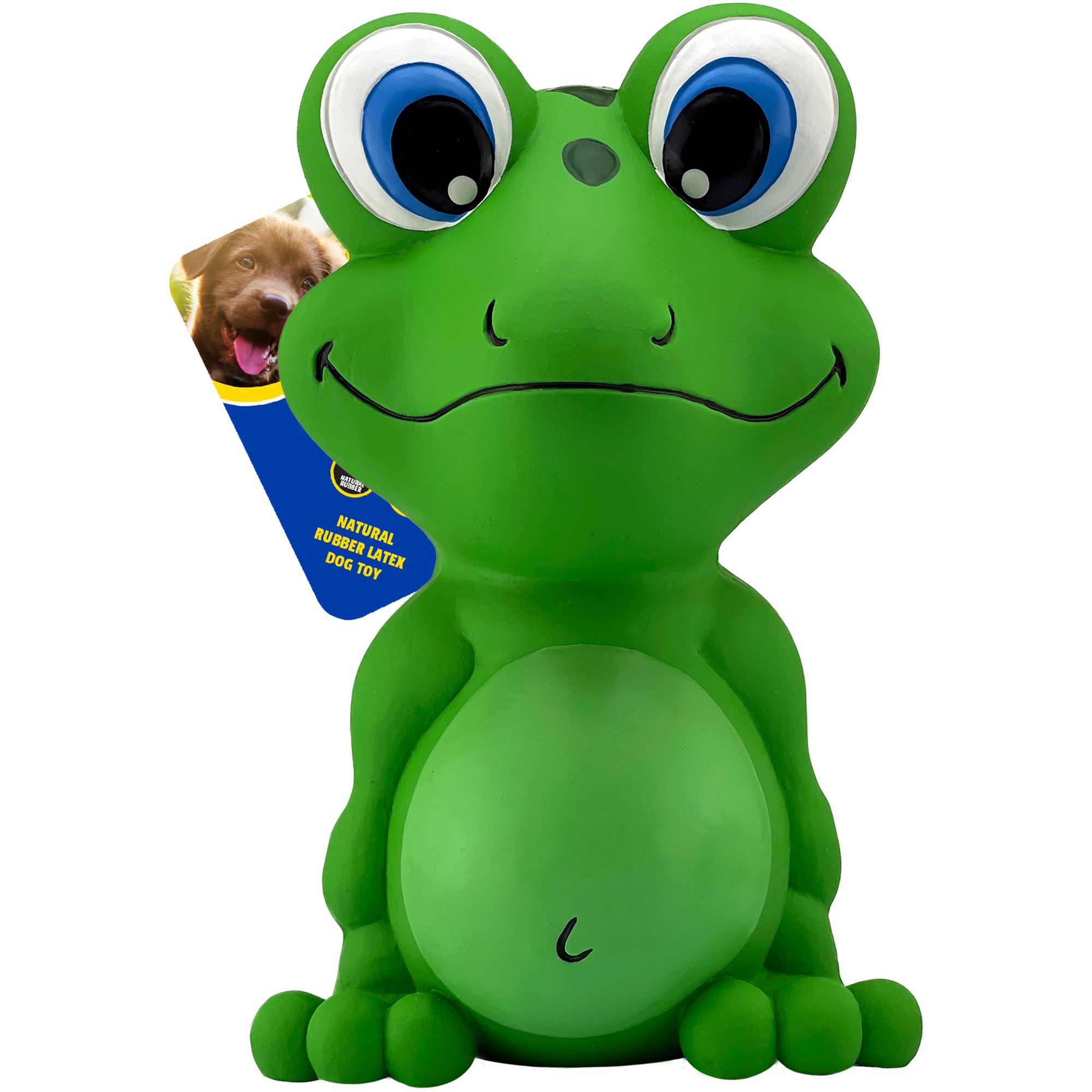 Petsport Naturflex Frog Dog Toy, Large