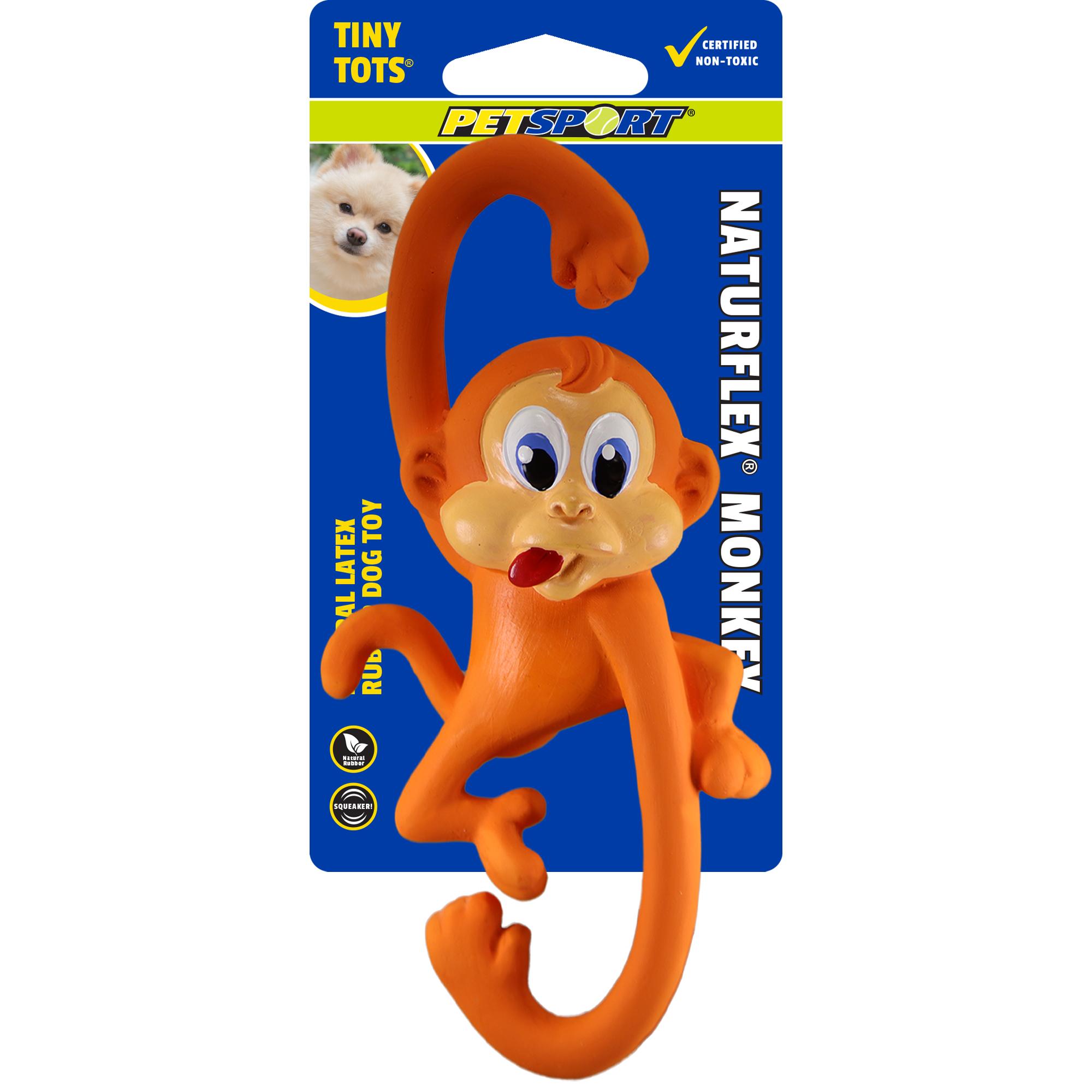 Petsport Naturflex Tiny Tots Monkey Dog Toy, Small