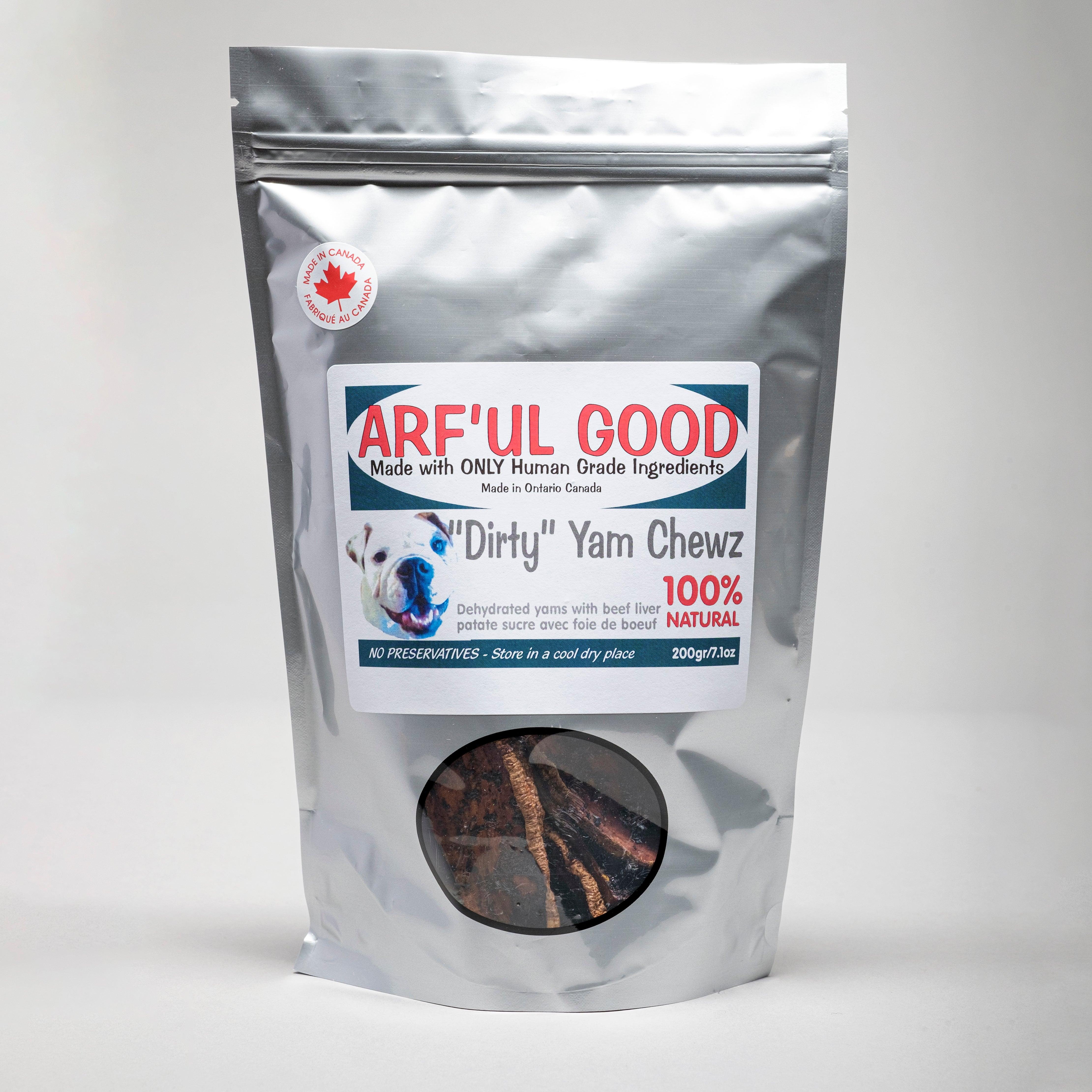Arf'ul Good Dirty Yam Chewz Dog Treats