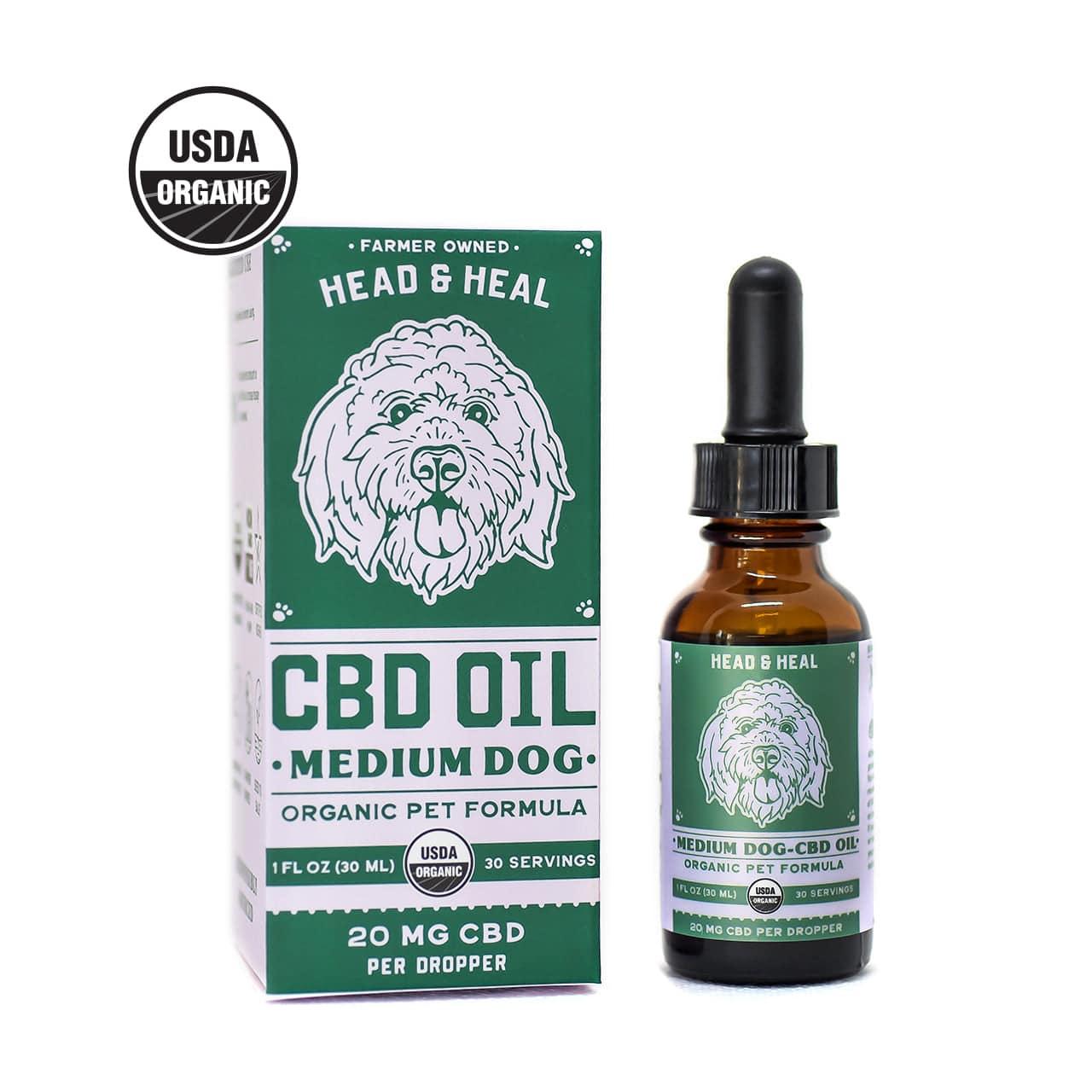Head & Heal Oil Tincture Alternative Supplement for Medium Dogs, 20mg