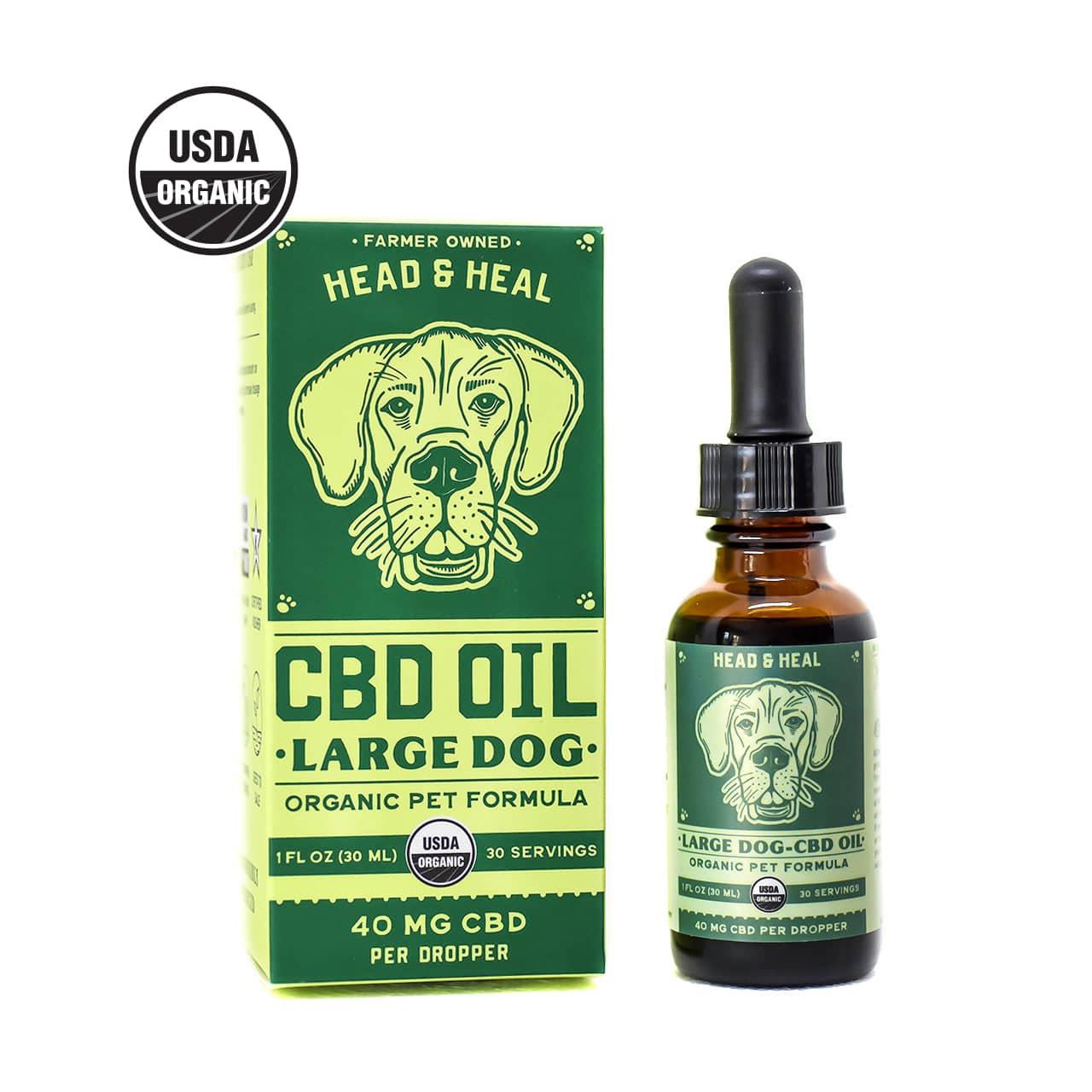 Head & Heal Oil Tincture Alternative Supplement for Large Dogs, 40mg