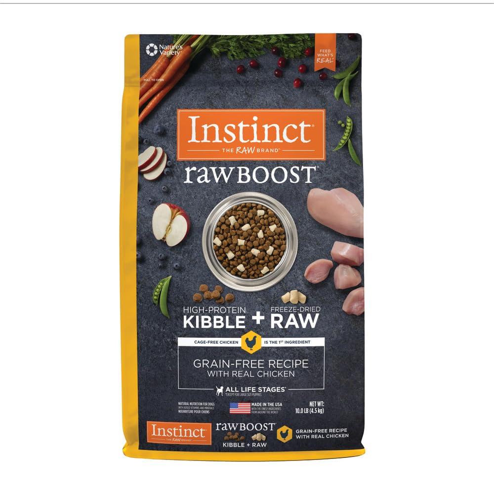 Instinct Raw Boost Grain-Free Recipe with Real Chicken Dry Dog Food, 10-lb