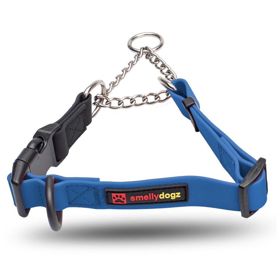 smellydogz Martingale Collar, Blue, 3/4-in x 14-16-in