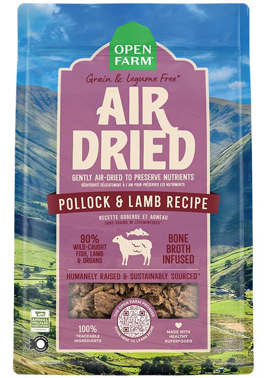 Open Farm Pollock & Lamb Recipe Air-Dried Dog Food, 16-oz