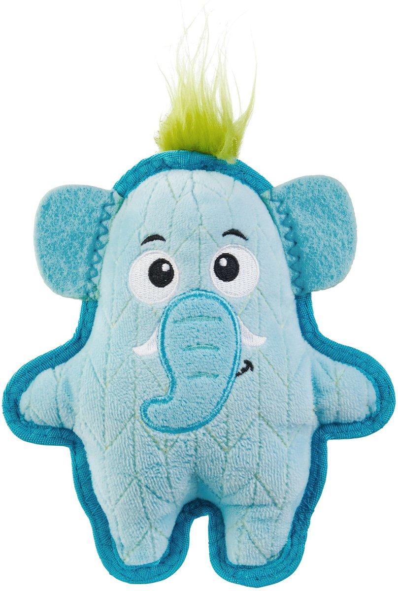 Outward Hound Xtreme Seamz Elephant Dog Toy, Blue